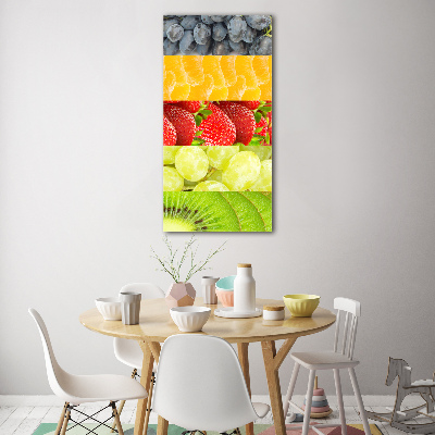 Quadro di vetro verticale Frutta