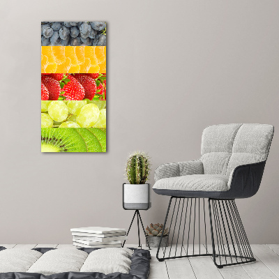 Quadro di vetro verticale Frutta
