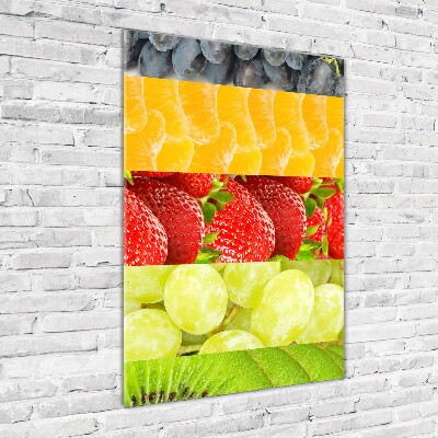 Quadro di vetro verticale Frutta