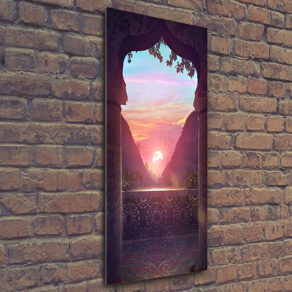 Quadro in vetro verticale Architettura orientale