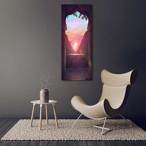 Quadro in vetro verticale Architettura orientale