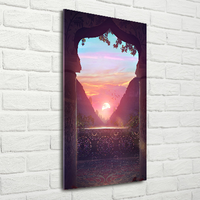 Quadro in vetro verticale Architettura orientale