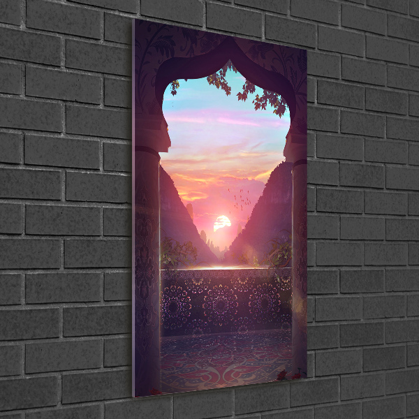 Quadro in vetro verticale Architettura orientale