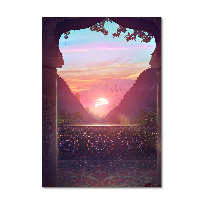 Quadro in vetro verticale Architettura orientale