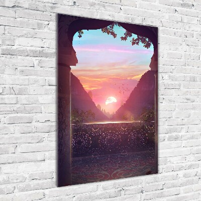 Quadro in vetro verticale Architettura orientale