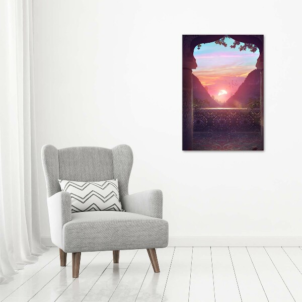 Quadro in vetro verticale Architettura orientale