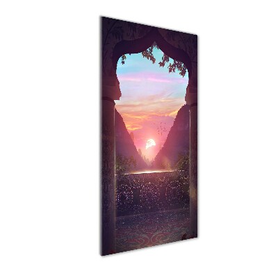 Quadro in vetro verticale Architettura orientale