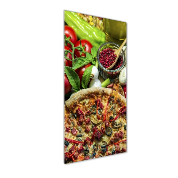Quadro stampa su vetro verticale Pizza