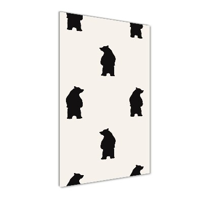 Quadro vetro verticale Piccoli orsi