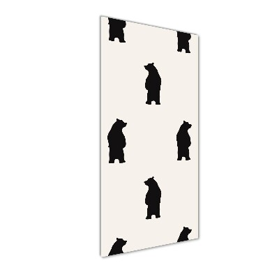 Quadro vetro verticale Piccoli orsi