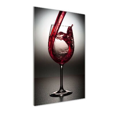 Quadro in vetro verticale Vino rosso