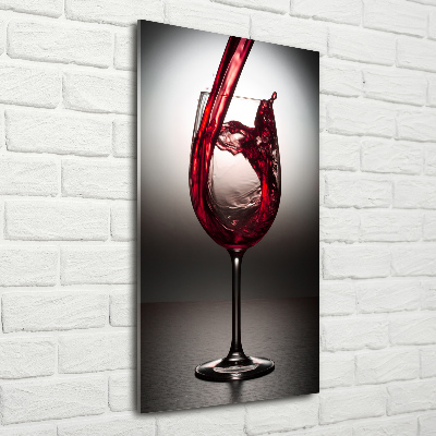 Quadro in vetro verticale Vino rosso