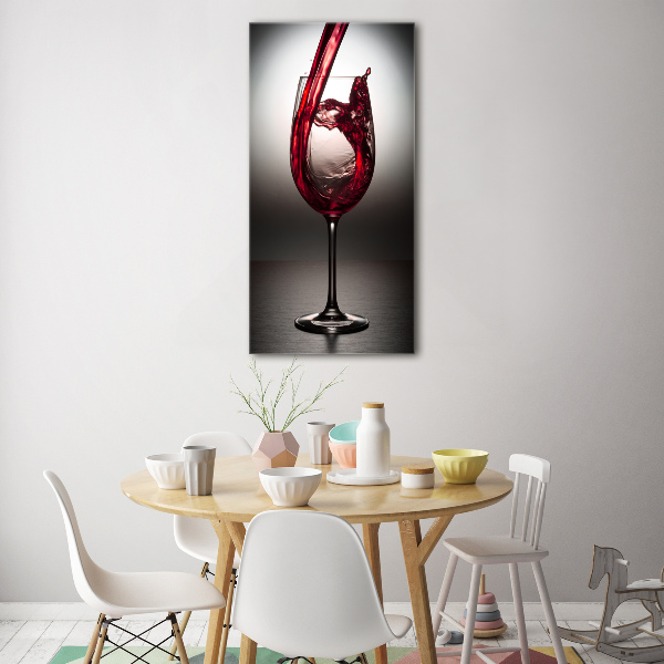 Quadro in vetro verticale Vino rosso