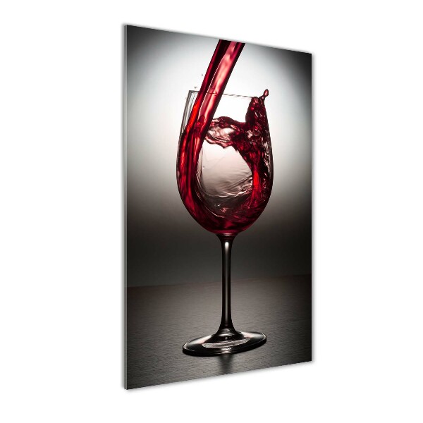 Quadro in vetro verticale Vino rosso