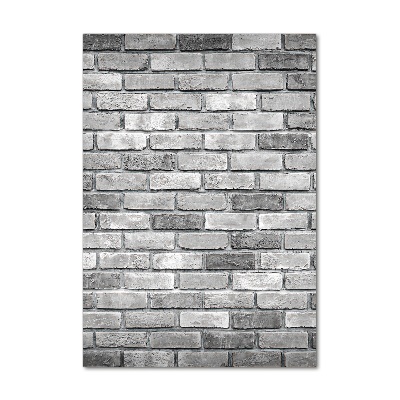 Quadro di vetro verticale Muro di mattoni