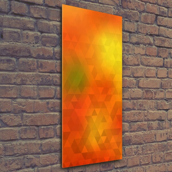 Quadro stampa su vetro verticale Triangoli astratti