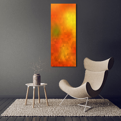 Quadro stampa su vetro verticale Triangoli astratti