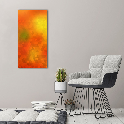 Quadro stampa su vetro verticale Triangoli astratti