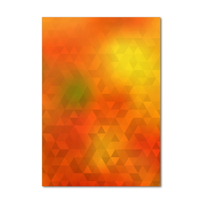 Quadro stampa su vetro verticale Triangoli astratti