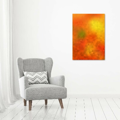 Quadro stampa su vetro verticale Triangoli astratti