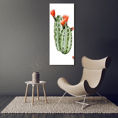Quadro in vetro verticale Cactus