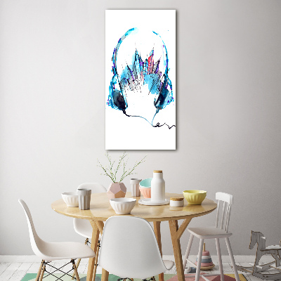 Quadro vetro verticale Musica della città