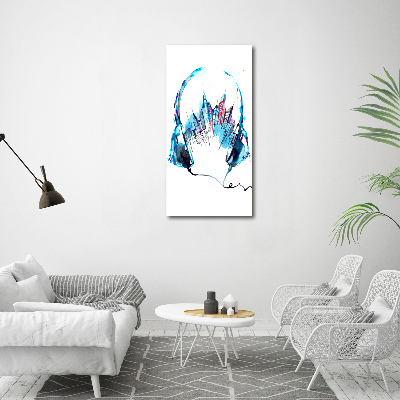 Quadro vetro verticale Musica della città