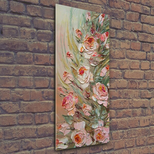 Quadro in vetro verticale Rose