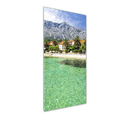 Quadro di vetro verticale Spiaggia in Croazia