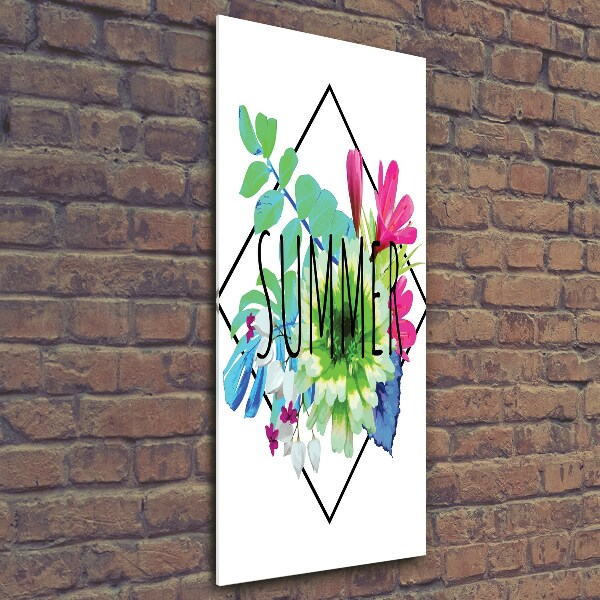 Quadro in vetro verticale Estate