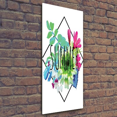 Quadro in vetro verticale Estate