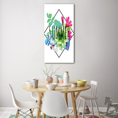 Quadro in vetro verticale Estate