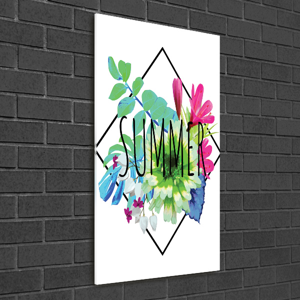 Quadro in vetro verticale Estate