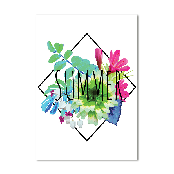 Quadro in vetro verticale Estate