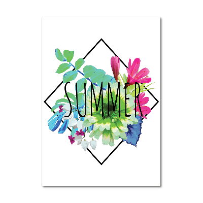 Quadro in vetro verticale Estate