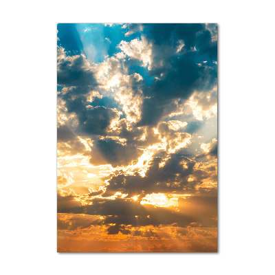 Quadro in vetro verticale Nuvole nel cielo