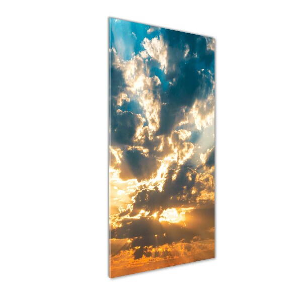 Quadro in vetro verticale Nuvole nel cielo