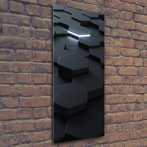 Quadro stampa su vetro verticale Astrazione