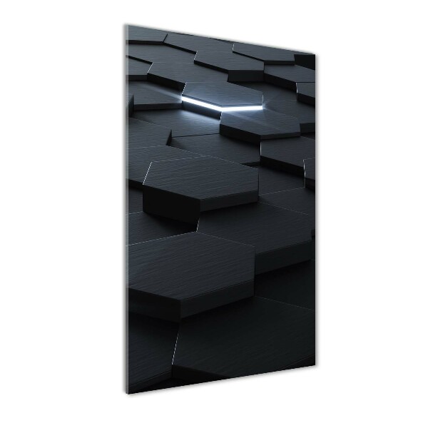 Quadro stampa su vetro verticale Astrazione