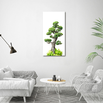 Quadro vetro verticale Albero bonsai
