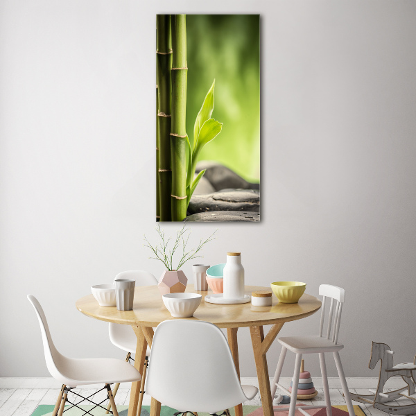Quadro in vetro verticale Bambù