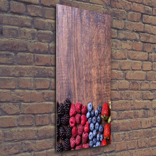 Quadro in vetro verticale Frutti di bosco