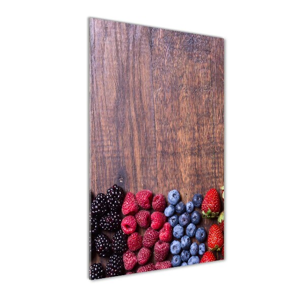 Quadro in vetro verticale Frutti di bosco