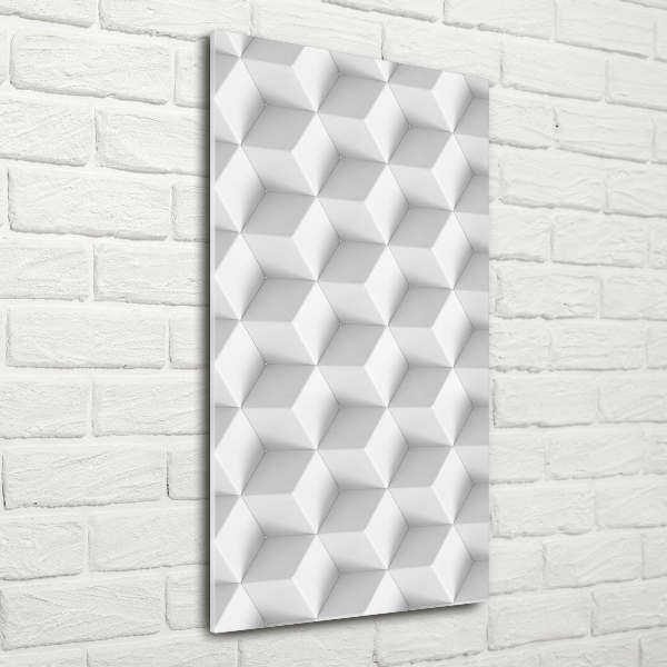 Quadro di vetro verticale Astrazione 3D