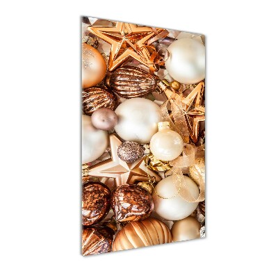 Quadro stampa su vetro verticale Decorazioni natalizie