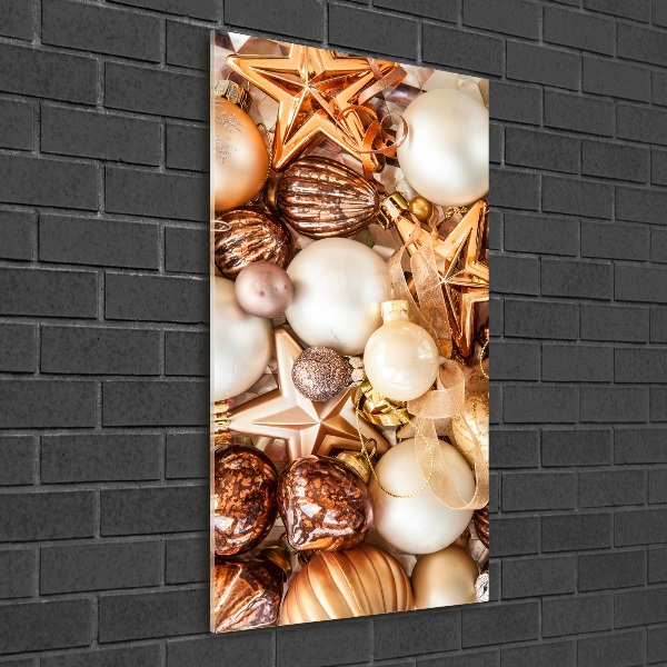 Quadro stampa su vetro verticale Decorazioni natalizie
