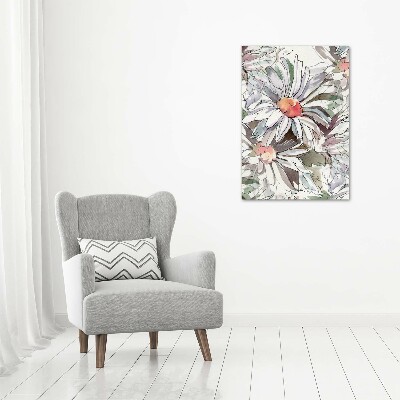 Quadro in vetro verticale Margherite