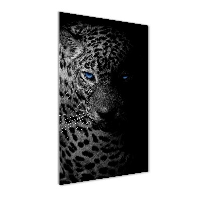 Quadro vetro verticale Leopardo
