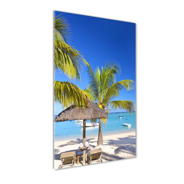 Quadro vetro verticale Spiaggia tropicale