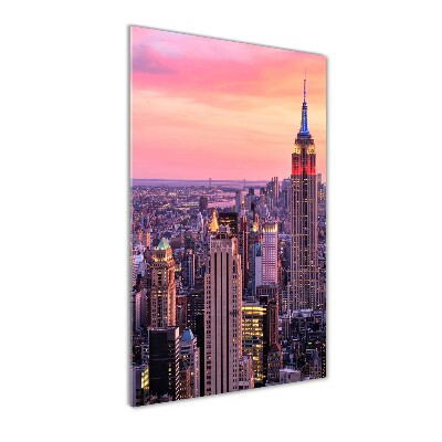 Quadro vetro verticale New York Ovest